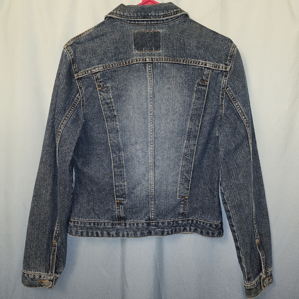 Guess Womens Blue Denim Jean Jacket Vintage 90’s, Size L - Picture 4 of 9